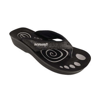 Sandaler Aerosoft - Model 825 m. glimmer - - Sort / EU 36