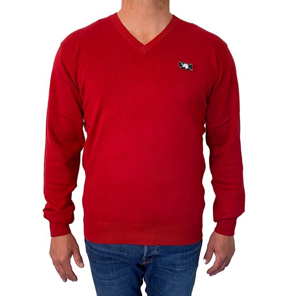 Sweatshirt Wilford Knit fra Vinson Camp i Jester Red - X-large