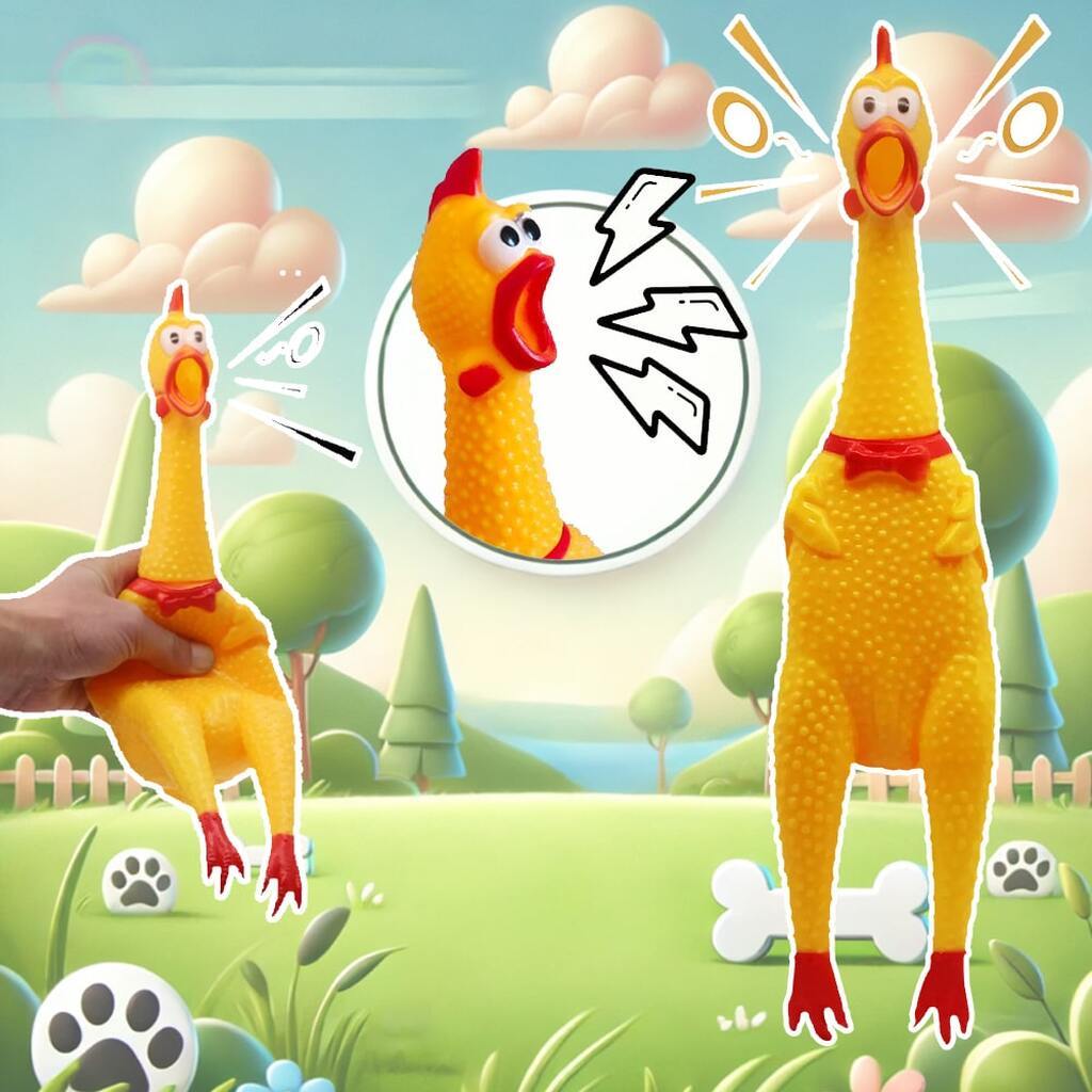 Gummi kylling 15 cm. (pakke med 3 stk.) eller 29 cm. (pakke med 2 stk.) - 15 cm (3 stk)