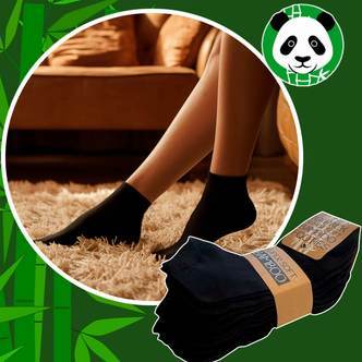 Bambus Ankelstrømper 10 par (sort) - 35-38