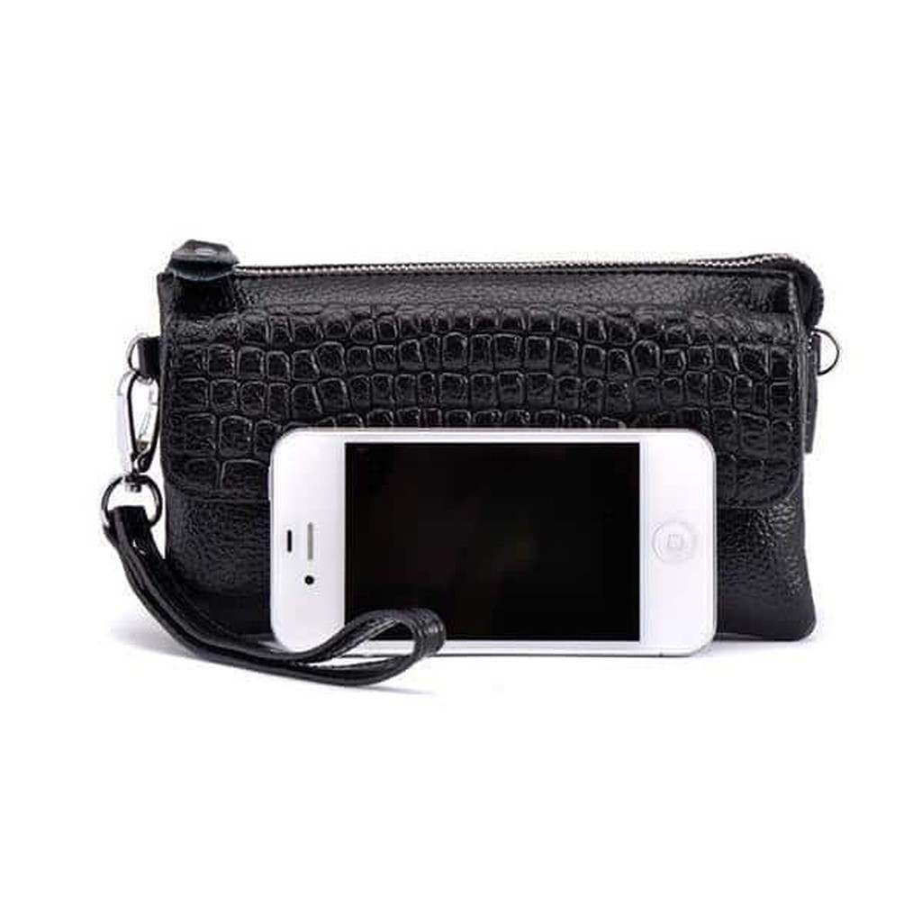 Clutch/taske med skulder- og håndrem - #3 Brun