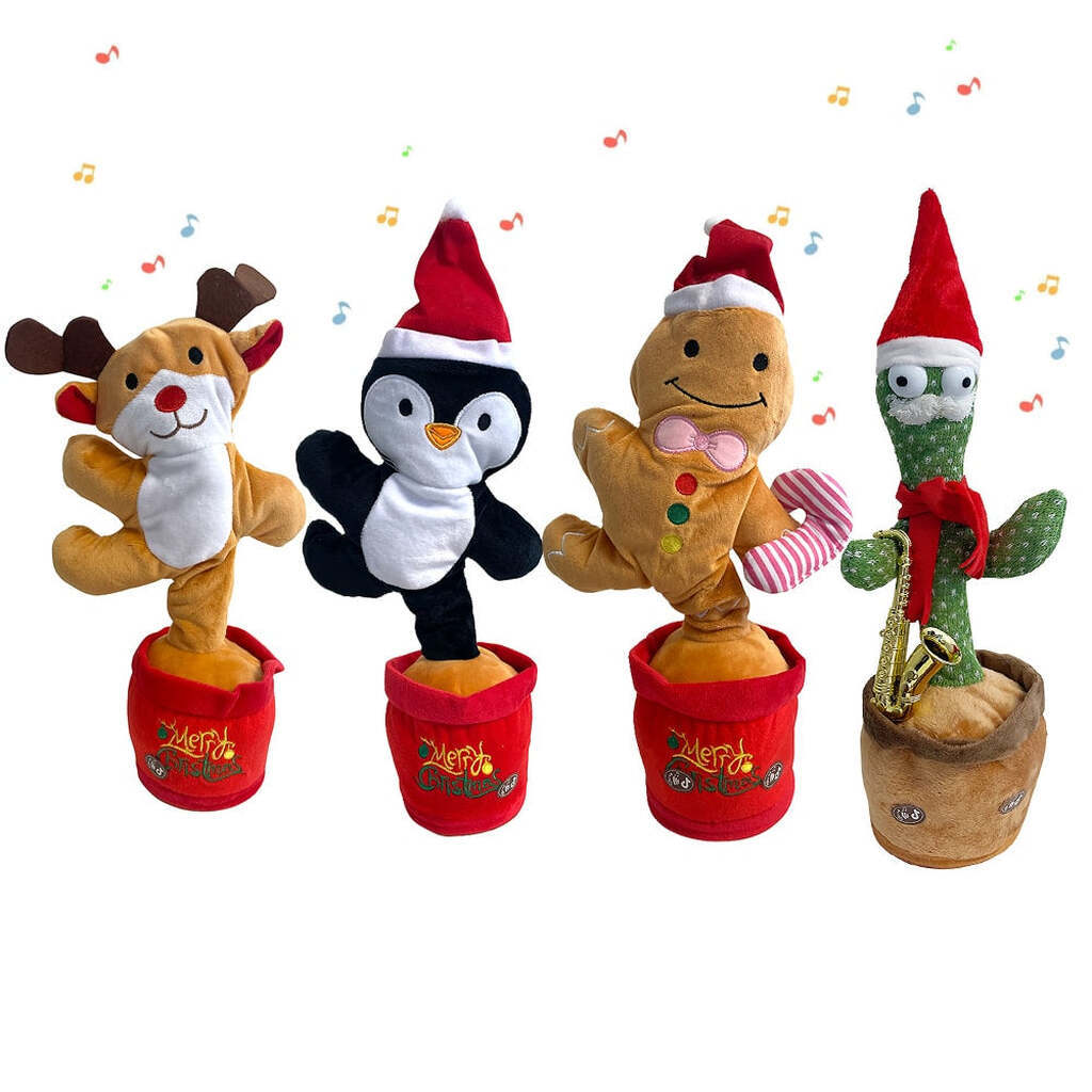 Dansende & Syngende Kaktus og andre sjove modeller m/120 Sange (kan også gentage hvad du siger) - Dansende elg