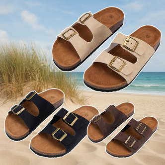 Klassiske remsandaler - sorte, brune eller beige - Sort / 42