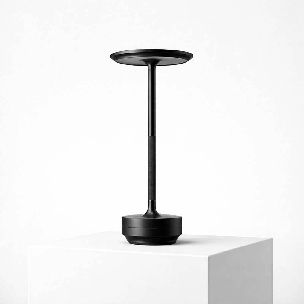 Bordlampe LED m/touch & genopladelig funktion - Sort