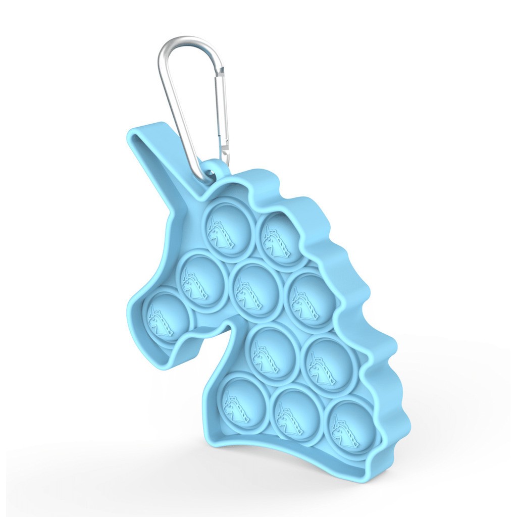 Fidget Toys - Pop It Bubbles - Enhjørning Nøglering (flere farver) - Gul