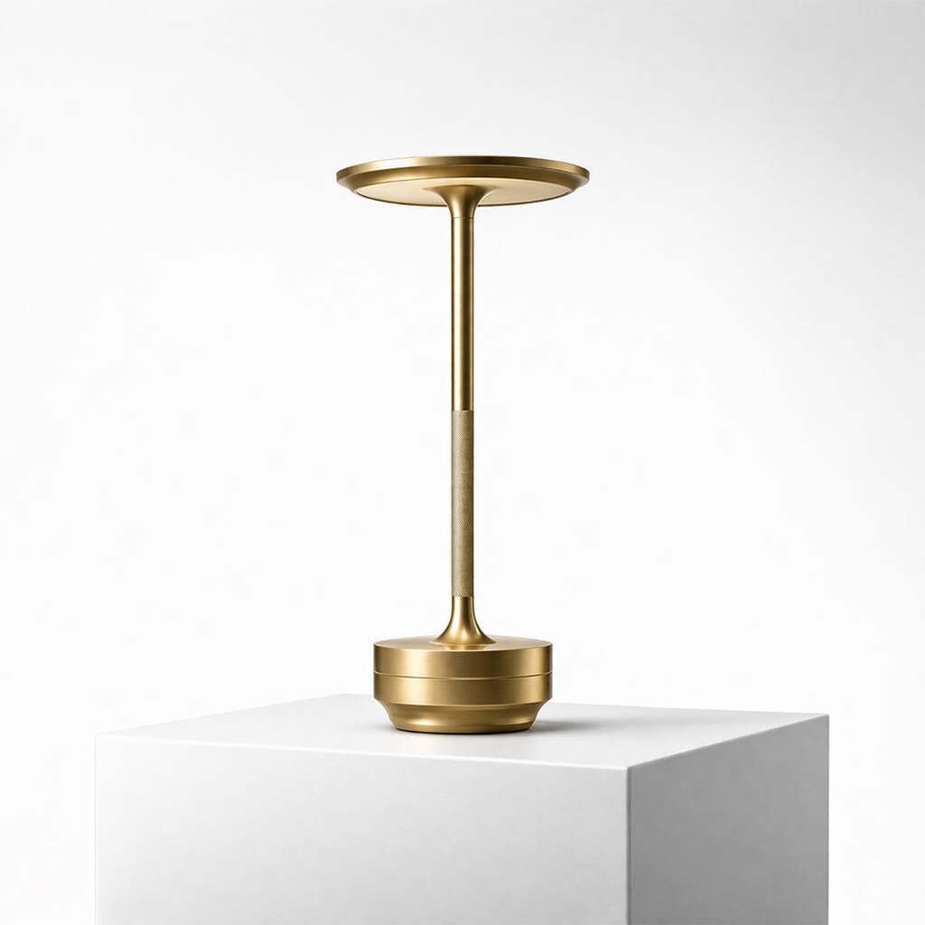 Bordlampe LED m/touch & genopladelig funktion - Guld