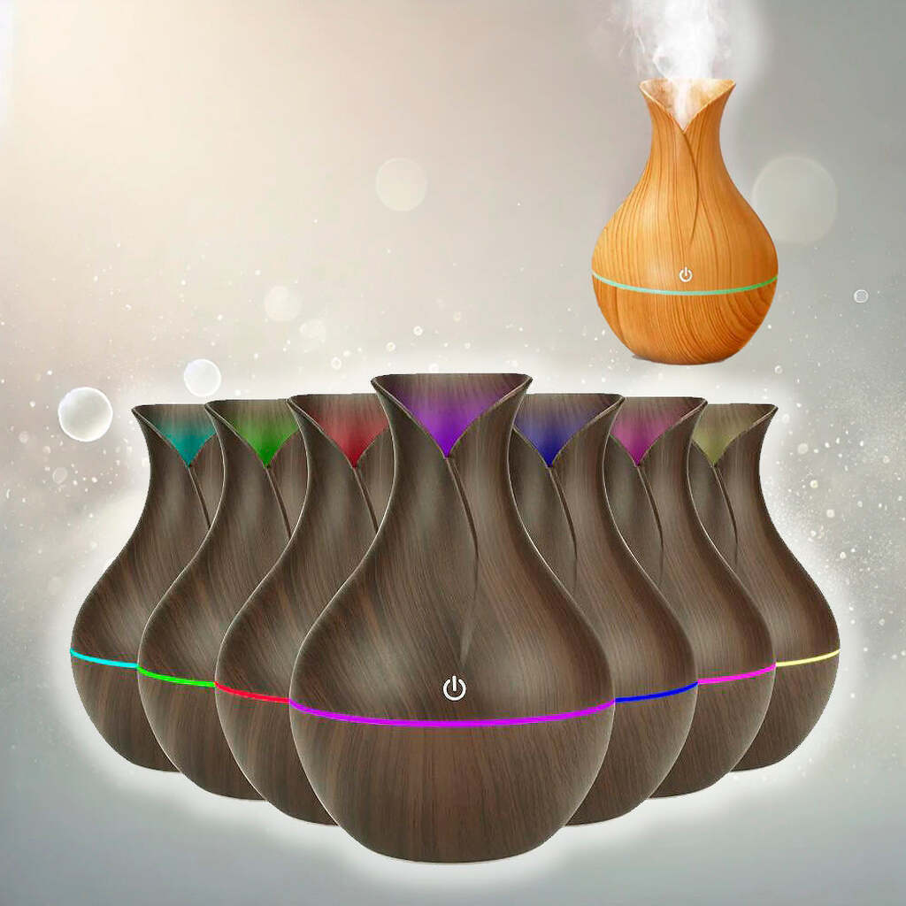 Aroma Diffuser  -  130 ml med elegant design - Mørkebrun