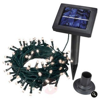 LED-lyskæde solcelle drevet m/100 LED (flere farver) - 9 meter - Grøn