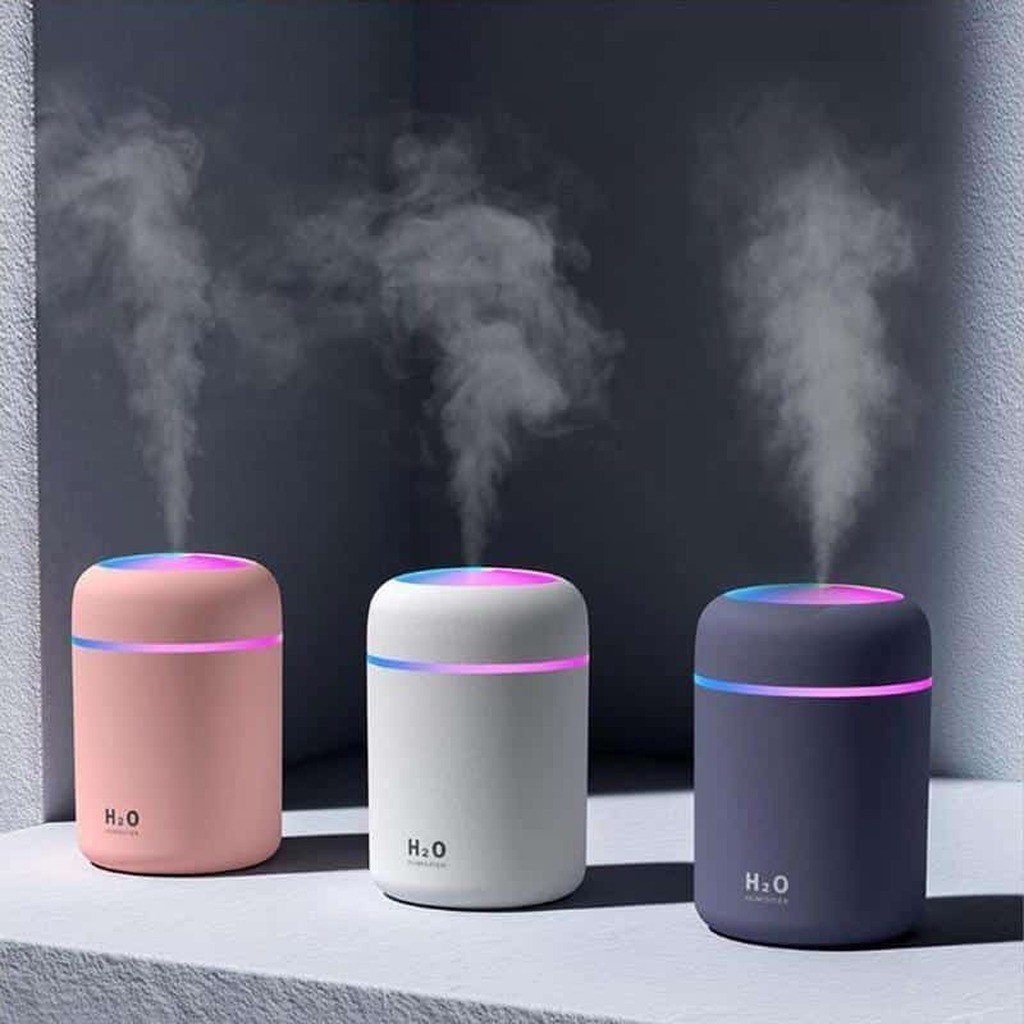 H2O Luftfugter / Humidifier m. LED Lys (Fås i flere farver) - Pink