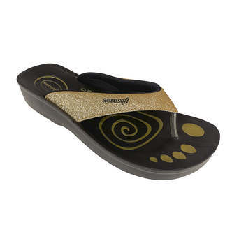 Sandaler Aerosoft - Model 825 m. glimmer - - Guld / EU 39