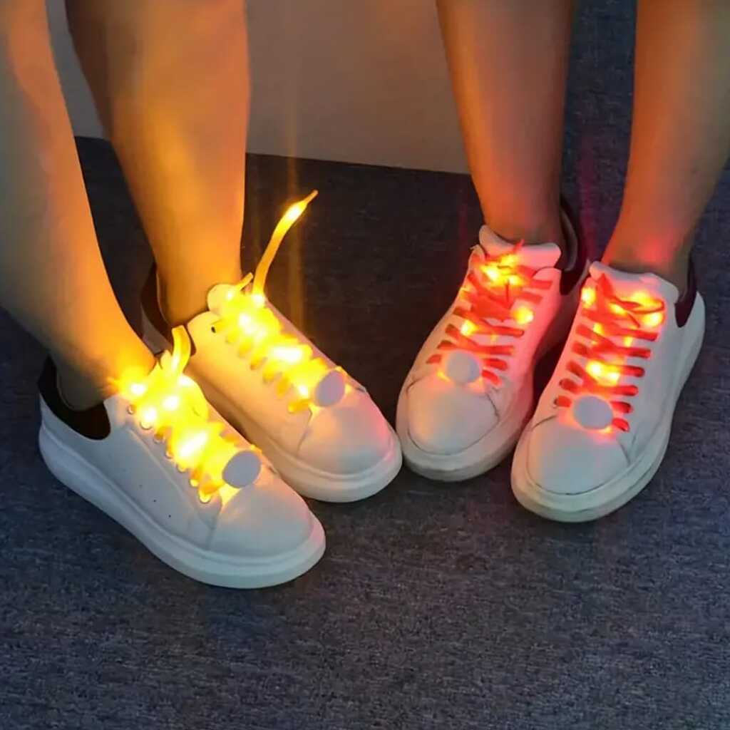 Selvlysende Snørebåndsdekorationer - Blå