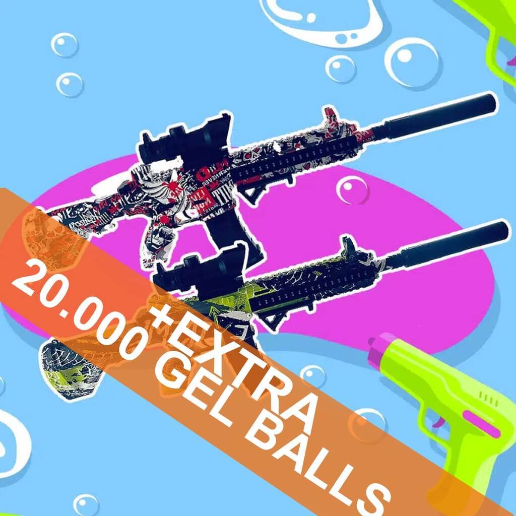 Gel Blaster Gevær - inkl. gelékugler - rækkevidde på 18+ meter - - Grøn