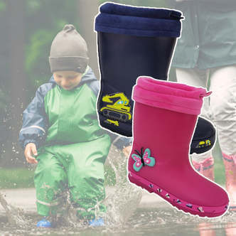 Børne Gummistøvler Røde eller Mørke Blå - Rød 30