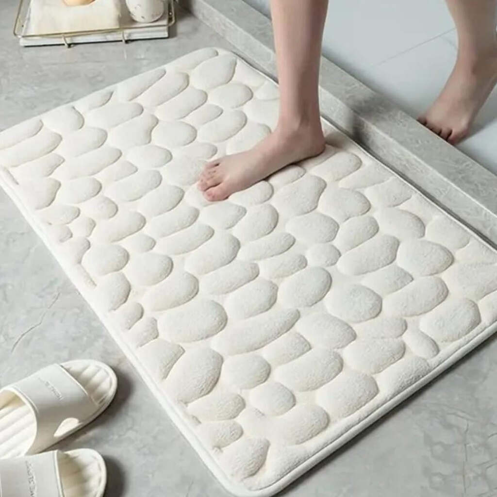 Absorberende Bademåtte med Skridsikker Bund - Grå / 40 x 60 cm