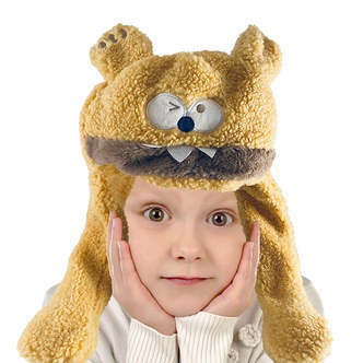 Sød pelsdyrhue med dansende ører - Gylden-brun eller rosa - - Rosa