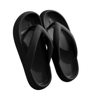 Tåsplit Slippers - Bløde, Skridsikre og i flere flotte farver (Kendt som Happy Flops) - Sort / EU 42/43