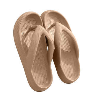 Tåsplit Slippers - Bløde, Skridsikre og i flere flotte farver (Kendt som Happy Flops) - Beige / EU 36/37