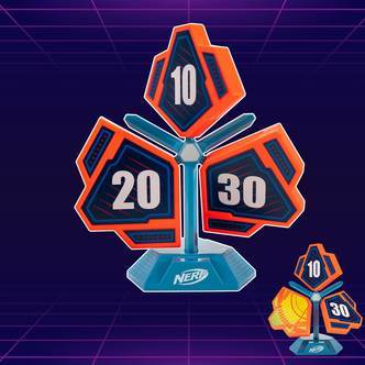 Nerf Elite Hit N&#39; Spin Target (Kan også bruges til Gel Blasters)