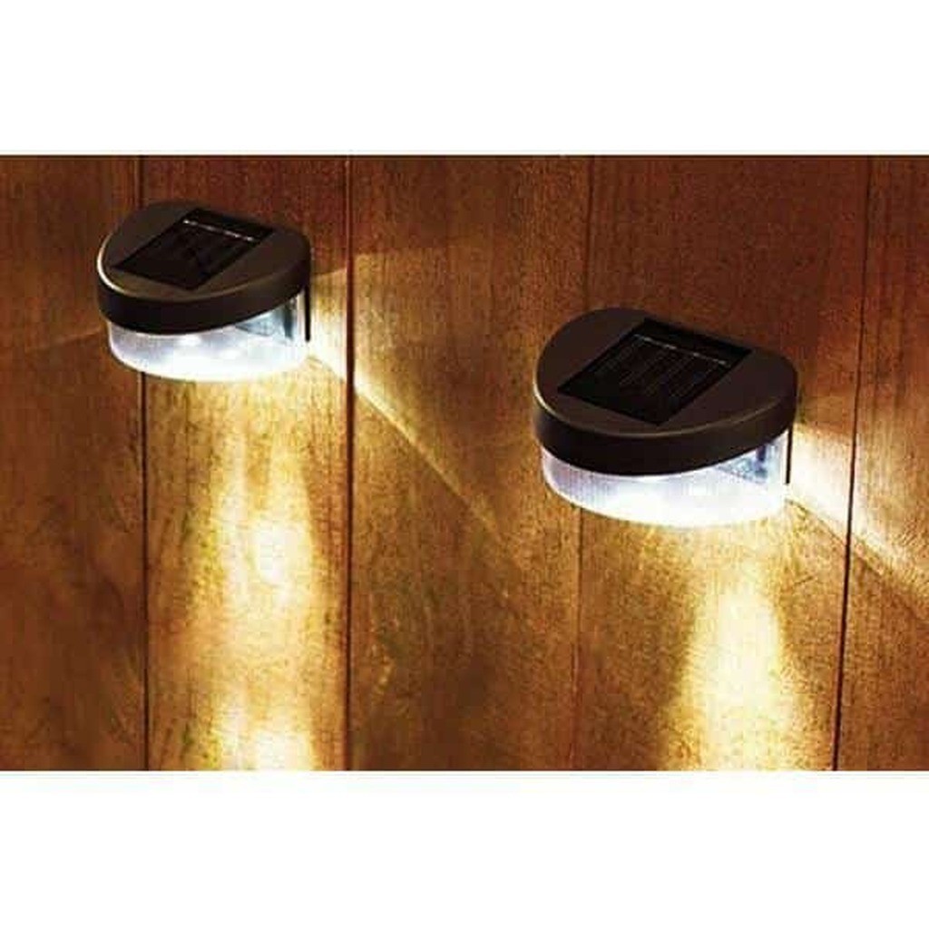Solcelle LED lampe til væggen (fås i sort og hvid) - Sort