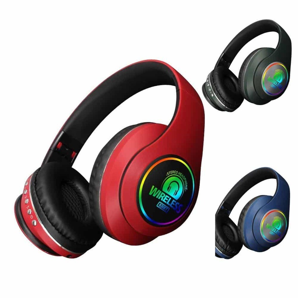 Bluetooth Stereo Høretelefoner m/mikrofon (flere farver) - Rød