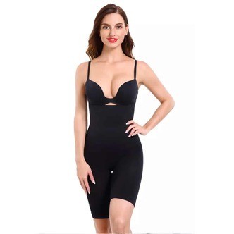 Shapewear Shorts m/høj talje - Sort eller Beige - Sort M/L