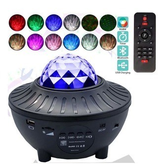 Stjernehimmel Galaxy LED Projektor m/Bluetooth Højttaler inkl. Fjernbetjening