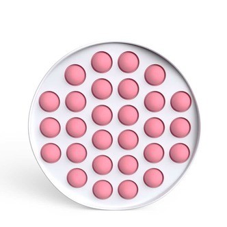 Fidget Toys - Pop It Bubbles - Hvid Cirkel (flere farver) - Pink