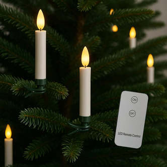 Trådløse LED Juletræslys med Fjernbetjening  -  10, 20 eller 30 stk. - 30 stk.