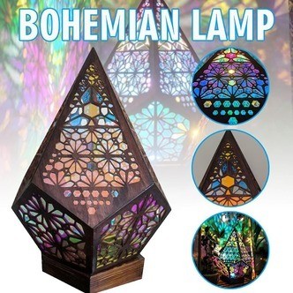 Bohemian Stjerneprojektor (Farverig LED lampe)
