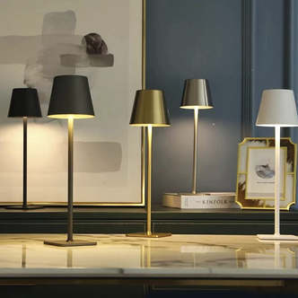 LED Bordlampe med touch og genopladelig funktion - Hvid