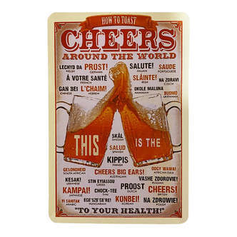 Metalskilt - Cheers