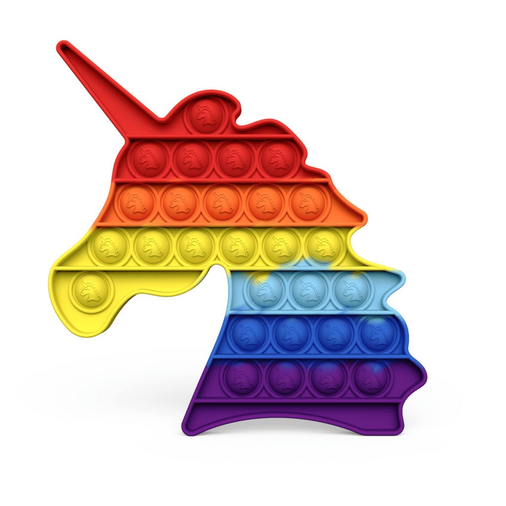 Fidget Toys - Pop It Bubbles - Enhjørning Regnbue (flere farver) - Grøn