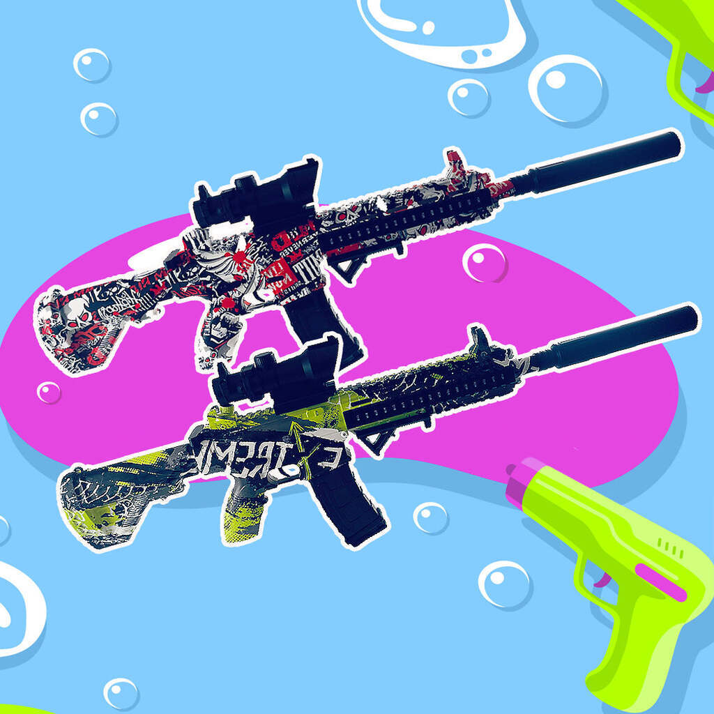 Gel Blaster Gevær - inkl. gelékugler - rækkevidde på 18+ meter - - Rød