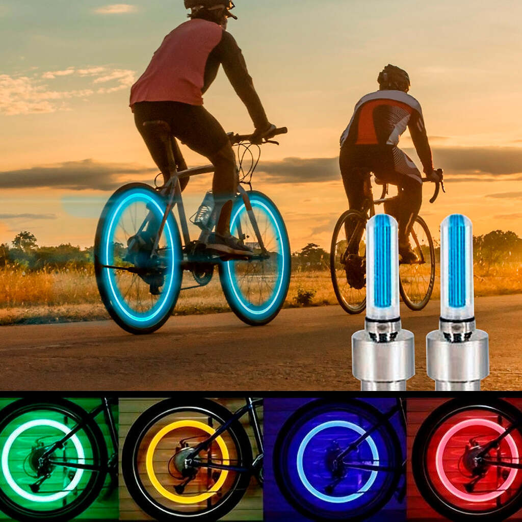 2-Pak - Fireflys - Led-lys til cykler (blå, grøn, gul eller pink) - Grøn