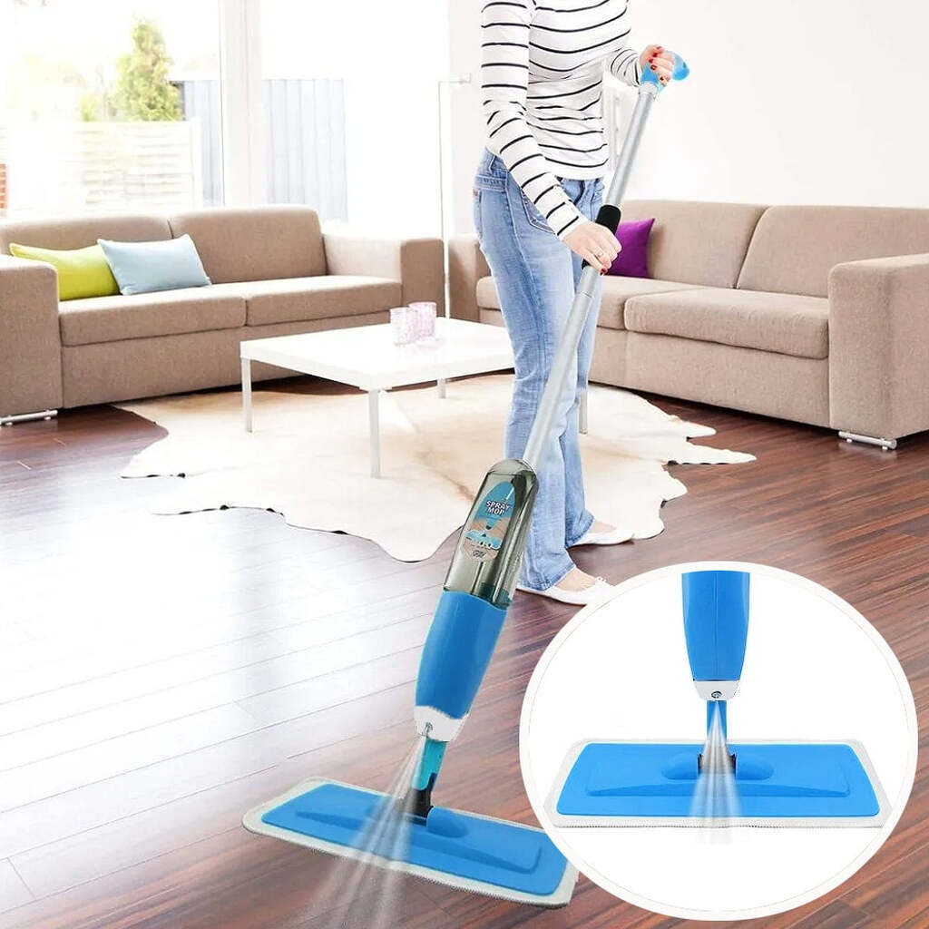 Mikrofiber spray moppe med integreret vandtank