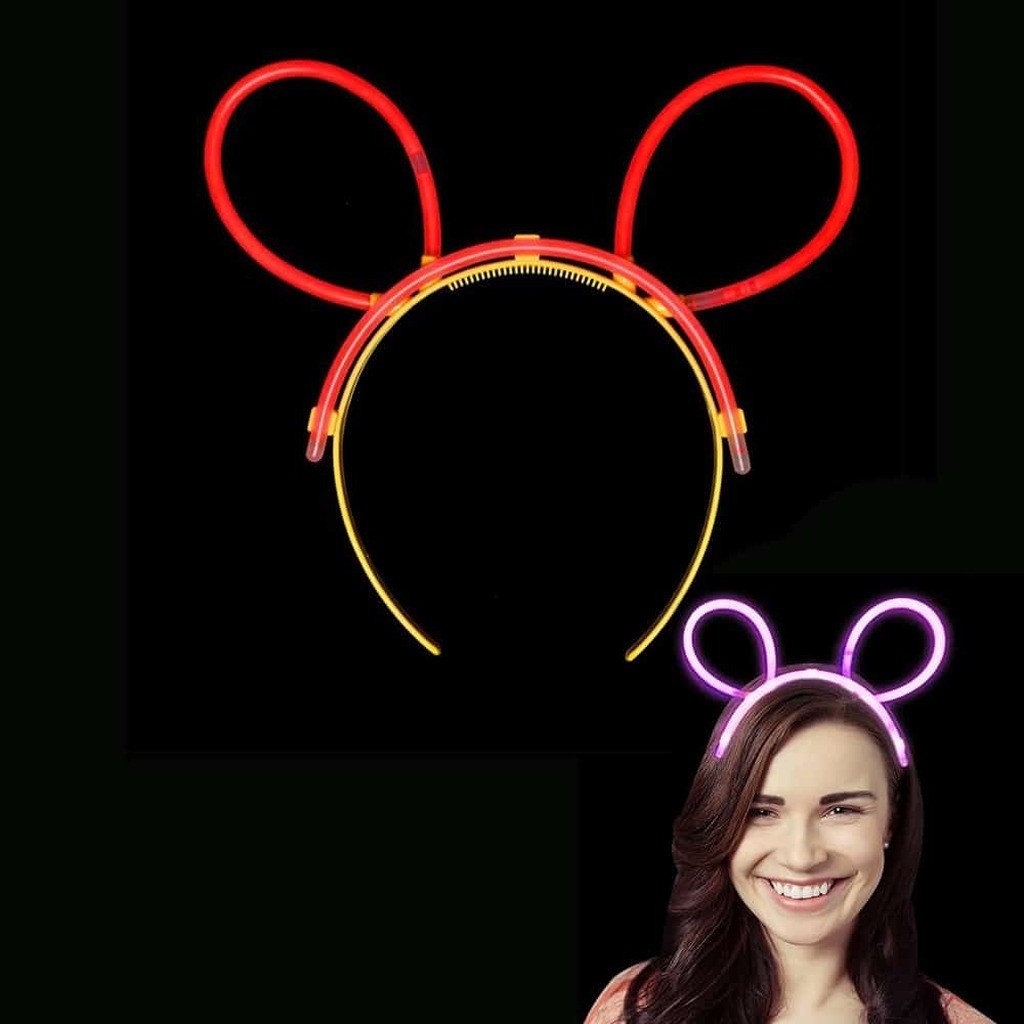 Selvlysende Hårbånd - flere farver - - Rød