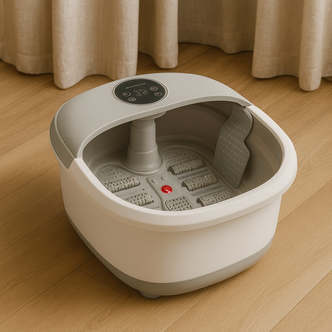 Foldbar Luksus Fodspa m/massage, temperaturstyring & fjernbetjening