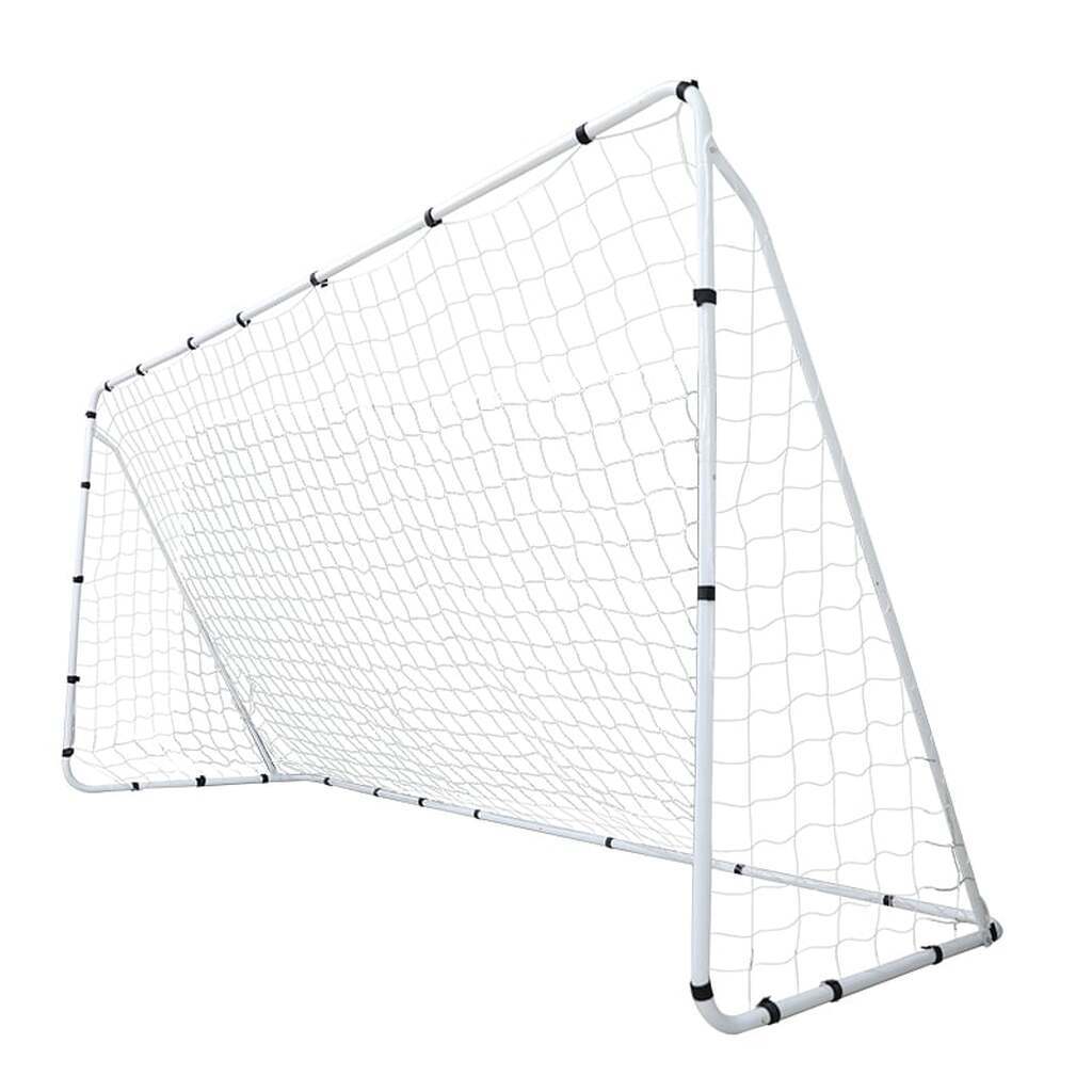 Stort Fodboldmål med stålramme (366x180x120cm)