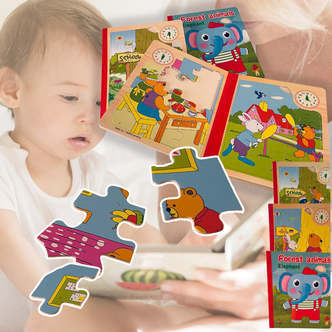 Min lille puslespilsbog - puslespil til de mindste børn med sjove motiver - Bamse