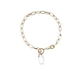 Armbånd med flot oval sten vedhæng