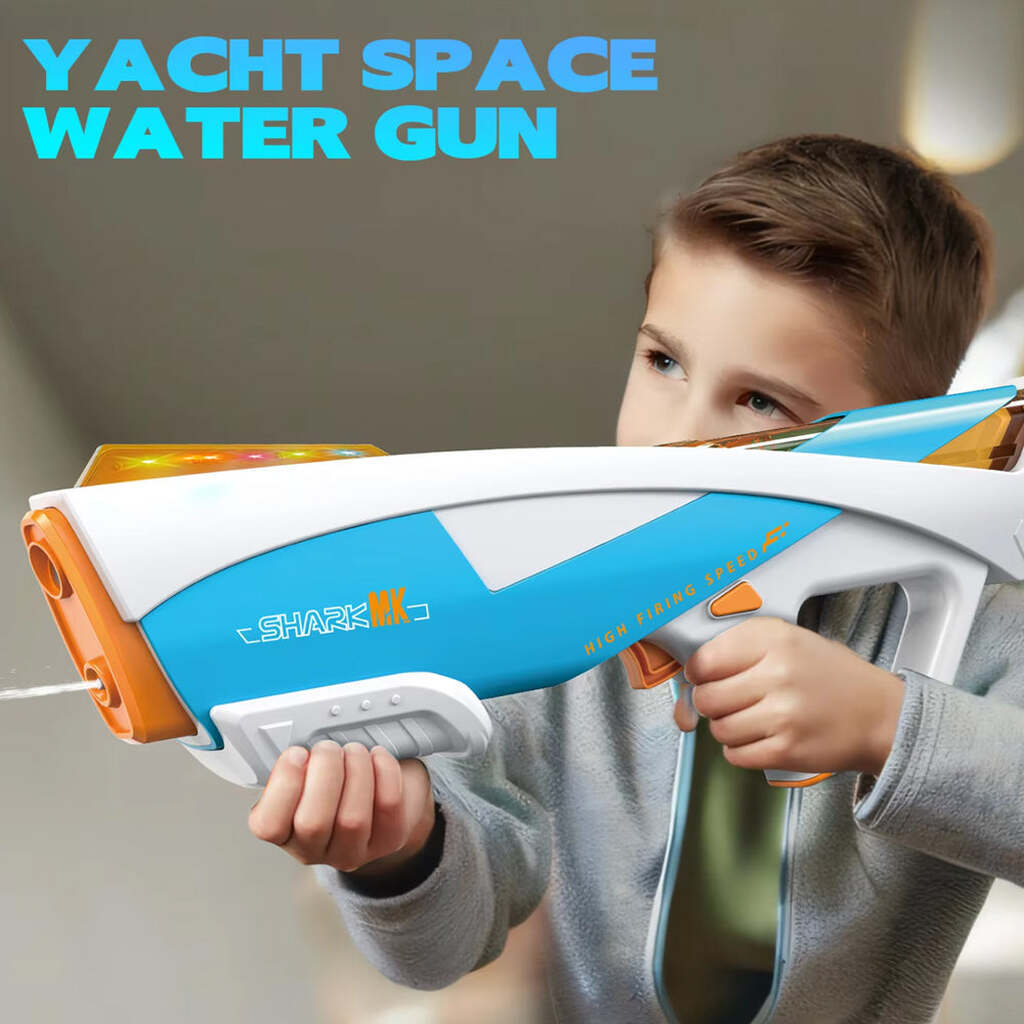 Elektrisk Vandpistol  -  SHARK MK - Automatisk Action med Stil - Gråt