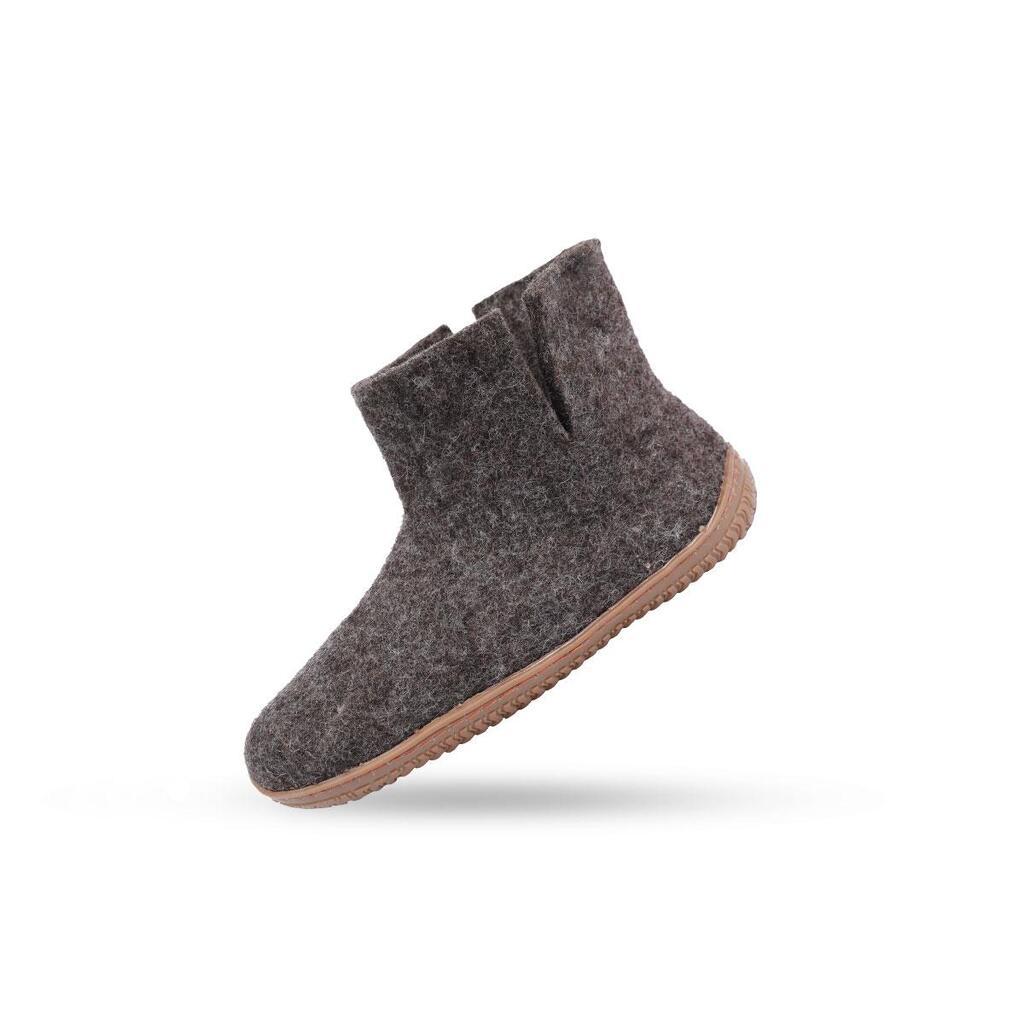 Uldstøvle (100% ren uld) m/Gummisål  - Dansk Design fra SHUS - brun / 43