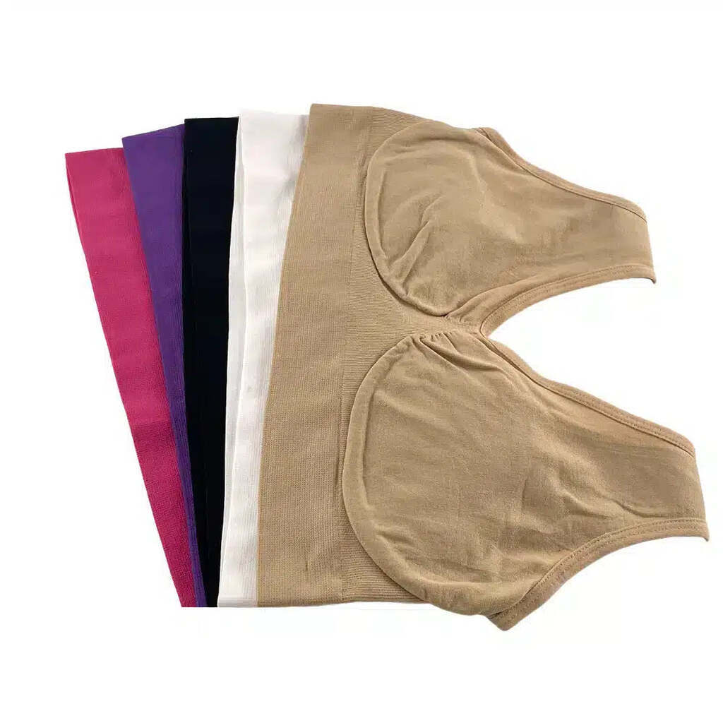 Ahh Bra - pakke med 5 stk. sømløs bh (fås i flere forskellige farver) - Sort - hvid - beige - pink - lilla / EU L