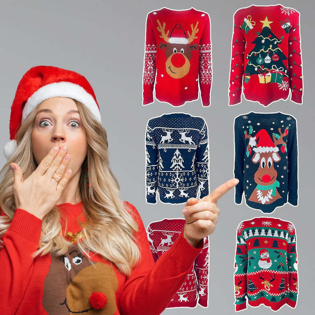 Jule Sweater - Mange Sjove Modeller og Farver - S-005 - Small