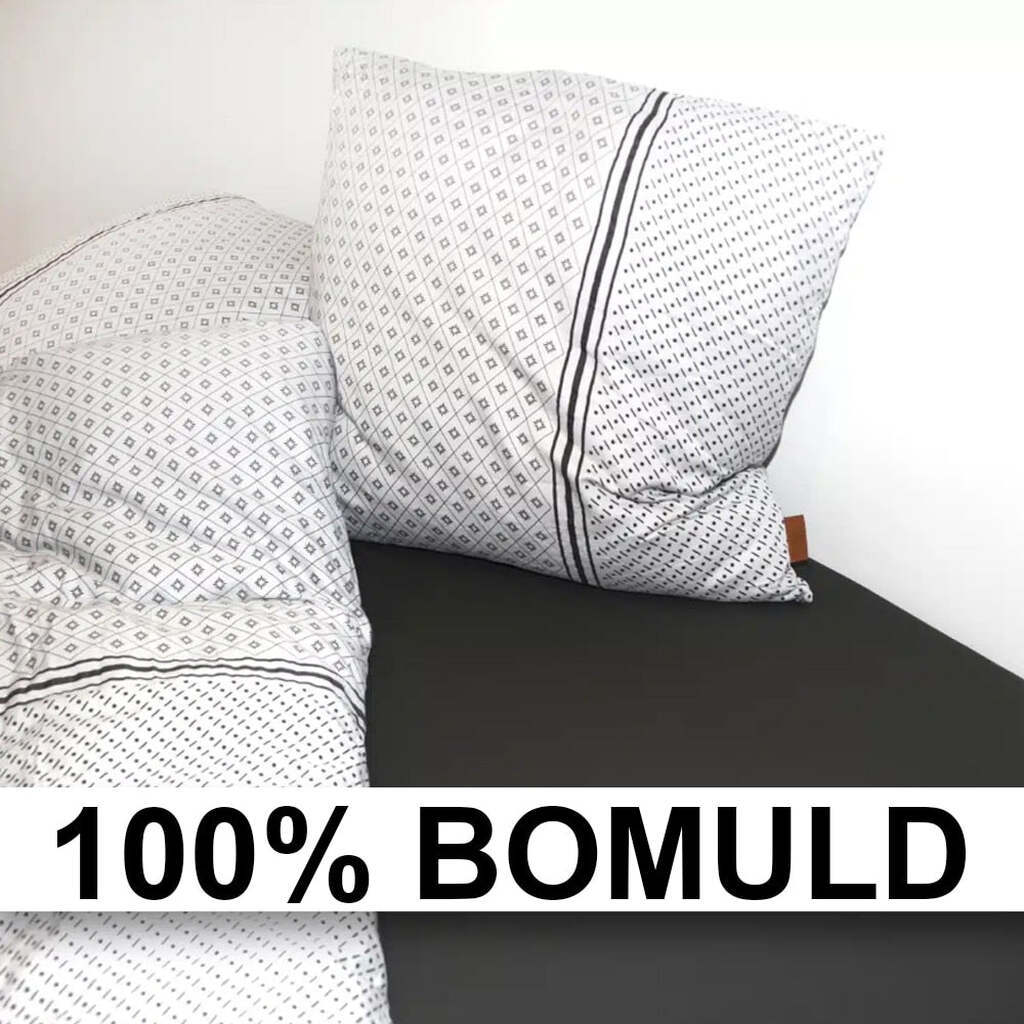 Luksuriøse Kuvertlagner i 100% Bomuld - 90 x 200 / 180 x 200 cm - 90x200 - Sort