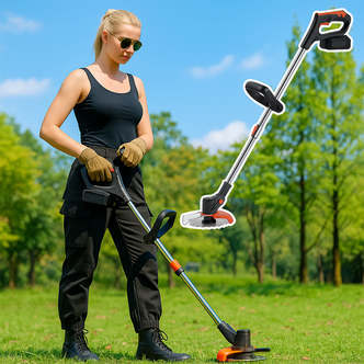 Græstrimmer & Ukrudtsfjerner 18V med teleskopskaft & batteri