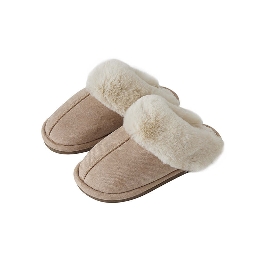 Hjemmesko  -  varme og bløde (Brun & Beige) - Beige / EU 44/45