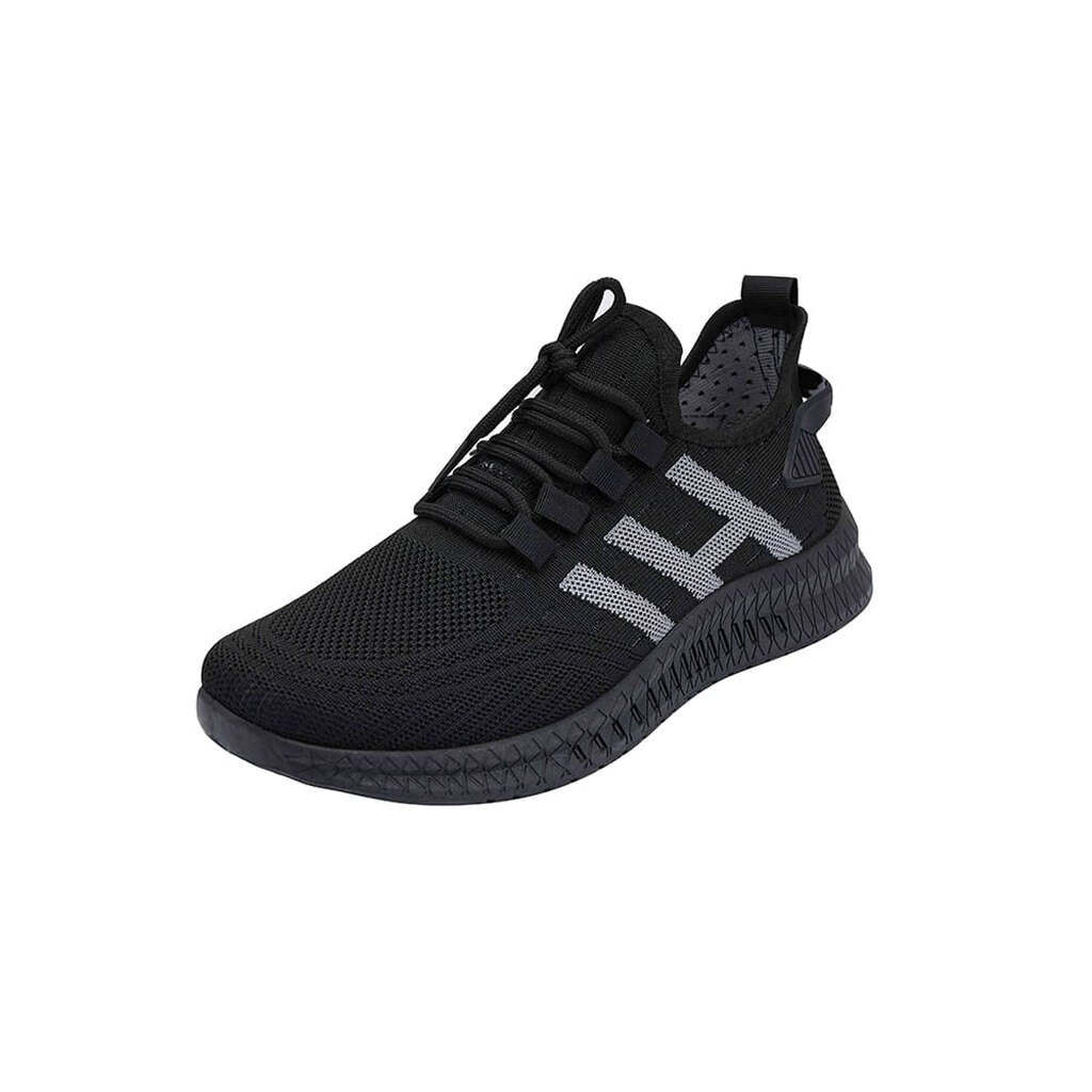 Løbesko/Sneakers til mænd, åndbare og stødabsorberende - Sort / 42