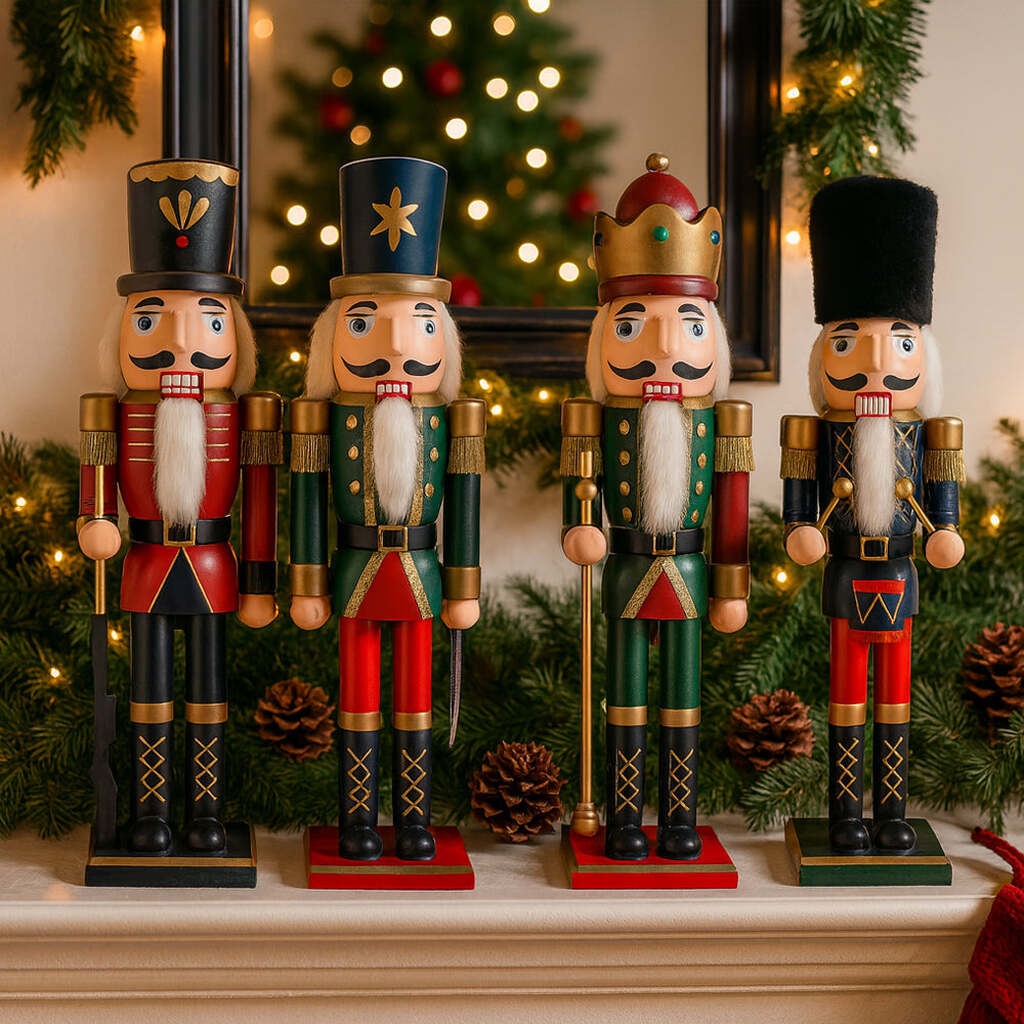 Nøddeknækker figurer i Træ  - 60 cm - 4 forskellige figurer - - Model 2