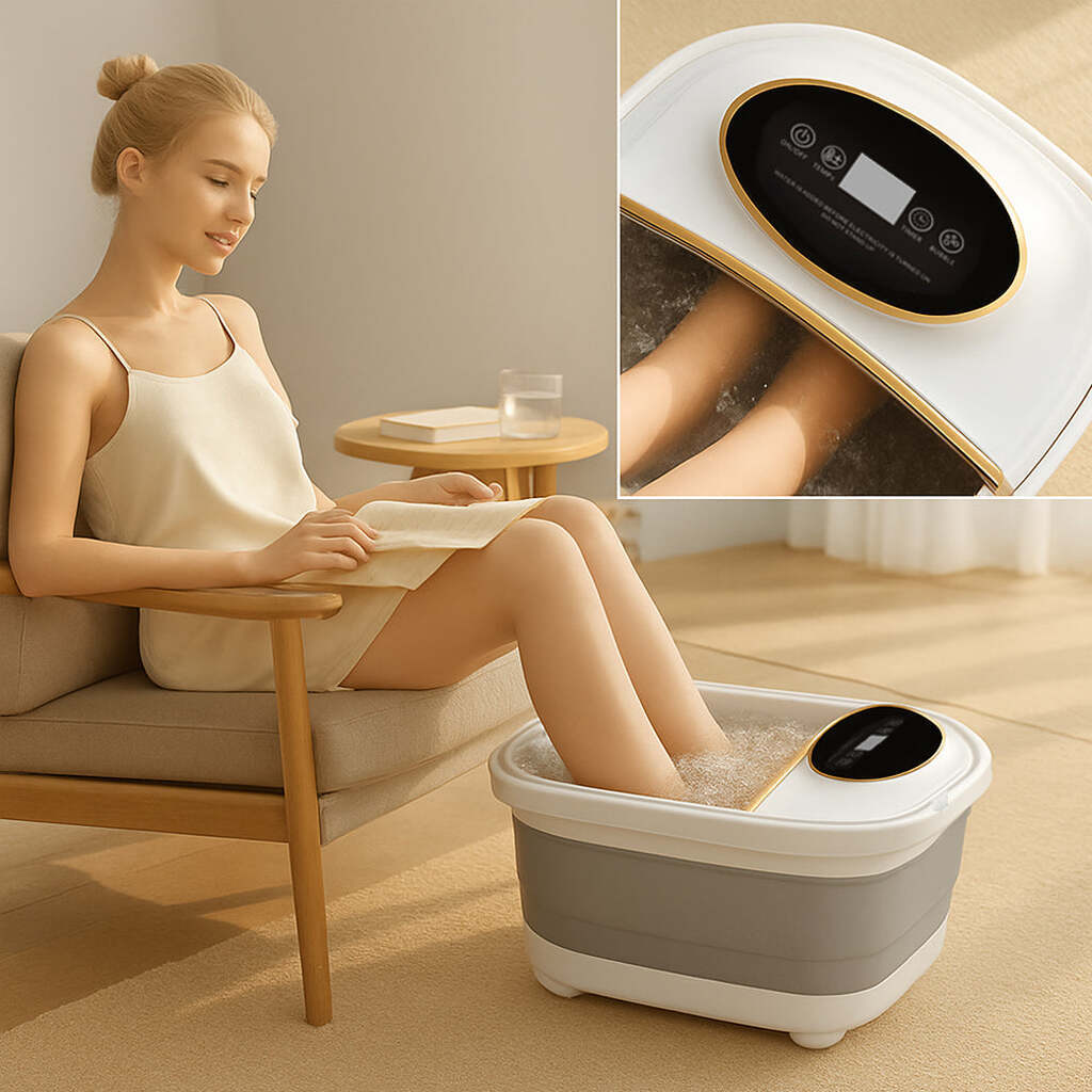 Foldbart Fodspa  -  med varme og 6 massagehoveder for dyb massage
